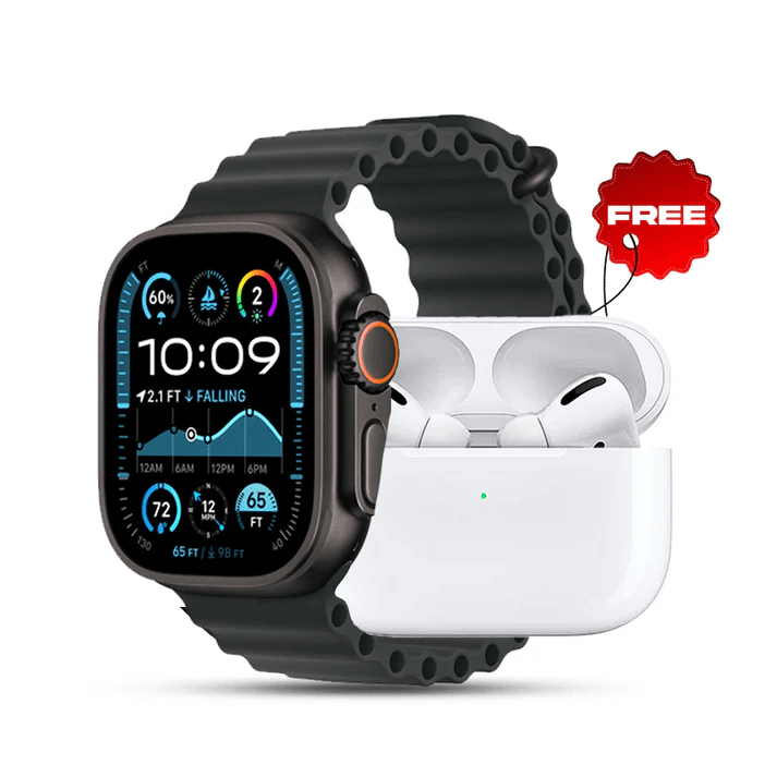 i20 Ultra Smart Watch with Earbuds & 7 Straps | Dabieo