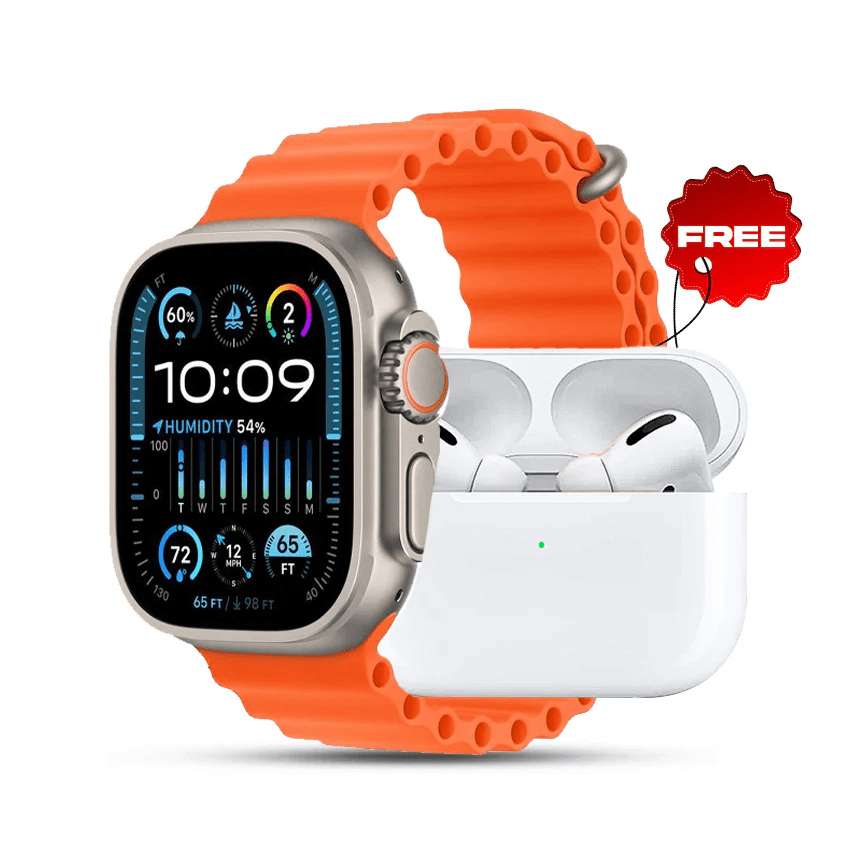 i20 Ultra Smart Watch with Earbuds & 7 Straps | Dabieo